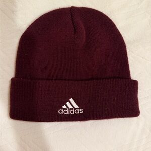 Adidas unisex maroon beanie